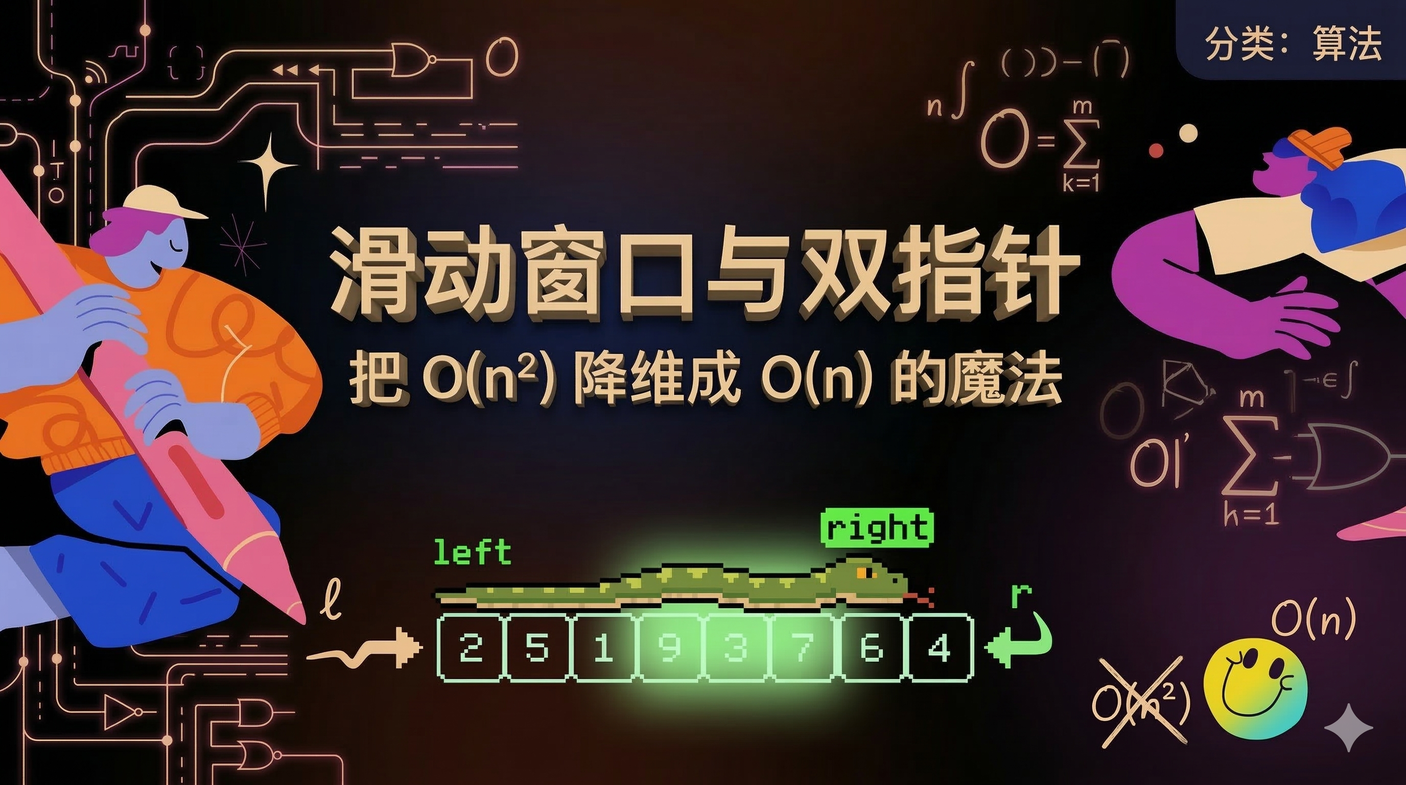 滑动窗口与双指针:把 O(n²) 降维成 O(n) 的魔法