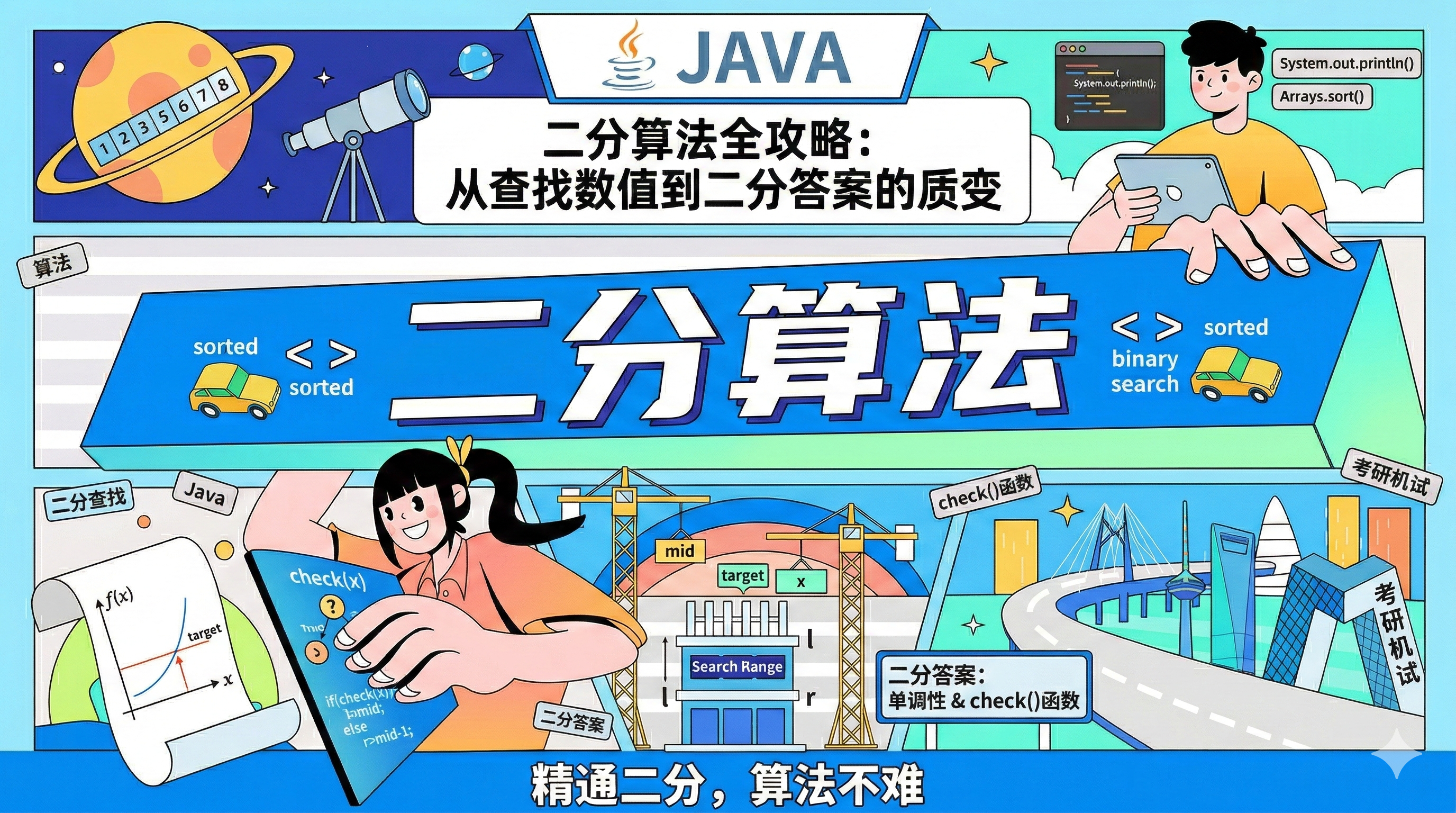 二分算法全攻略:从查找数值到二分答案的质变