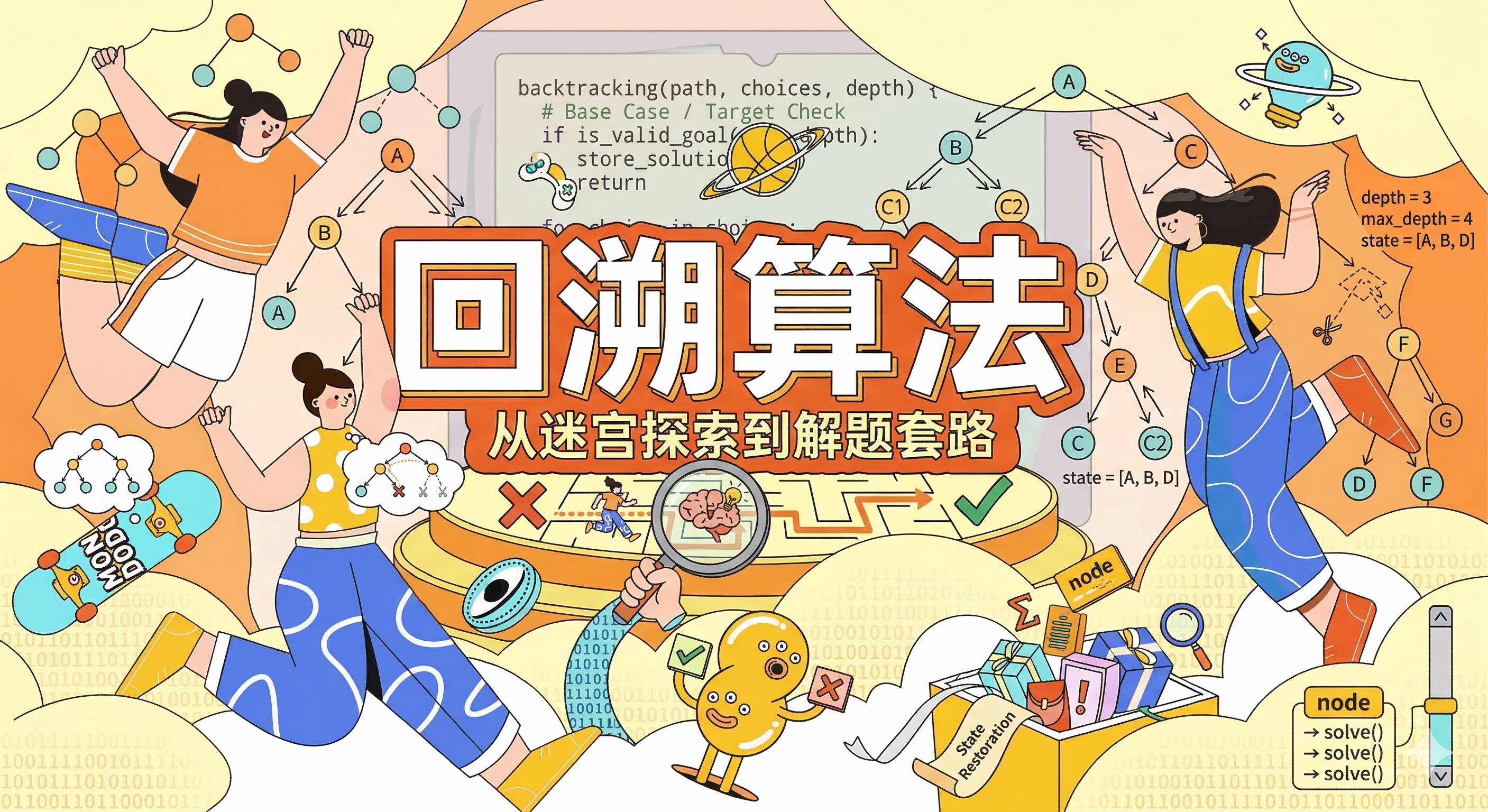 回溯算法:从迷宫探索到解题套路